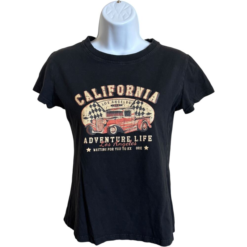 SHEIN S Casual Graphic T-Shirt Black Regular
